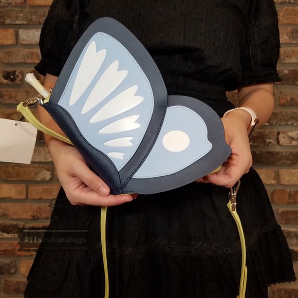 Kate Spade BONNIE Butterfly Crossbody Blue Multi - Picture 3 of 10